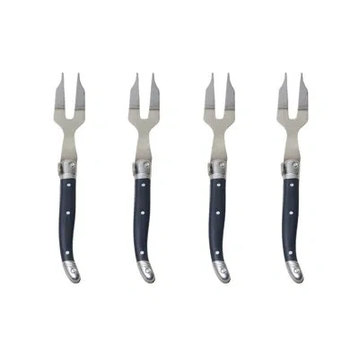 Be Home Set Of 4 Laguiole Mini Cheese Fork Black