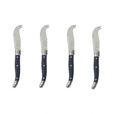 Be Home Set Of 4 Laguiole Mini Fork-tipped Knife Black