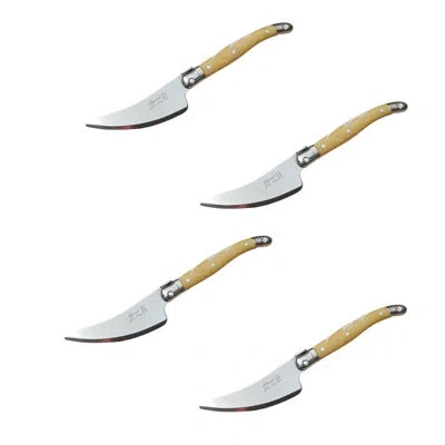 Be Home Set Of 4 Laguiole Pronged Knife, Pale Horn