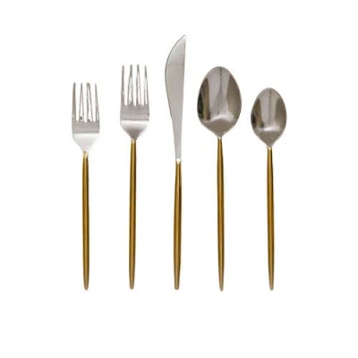 Be Home Sun And Moon Flatware Set In Gold