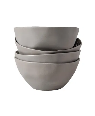 Be Home Tam Stoneware Dessert Bowl, Set Of 4 In Sterling