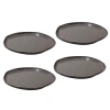 Be Home Tam Stoneware Flat Dinner Plate In Black