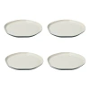 Be Home Tam Stoneware Flat Dinner Plate In White