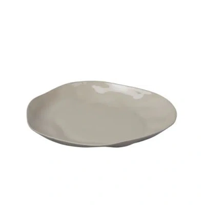 Be Home Tam Stoneware Platter In Silver