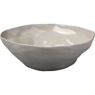Be Home Tam Stoneware Serving Bowl In Sterling