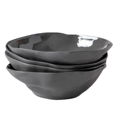 Be Home Tam Stoneware Side Bowl In Gray