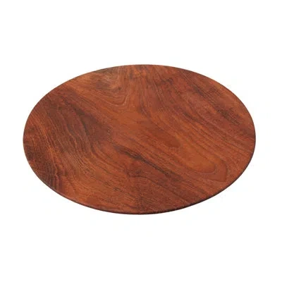 Be Home Teak Dinner Plate In Brown