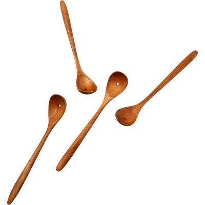 Be Home Teak Olive Spoons In Brown