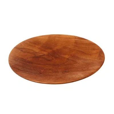 Be Home Teak Salad Plate In Brown
