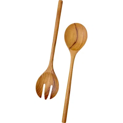 Be Home Teak Serving Set In Brown