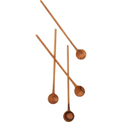 Be Home Teak Stirrers In Brown