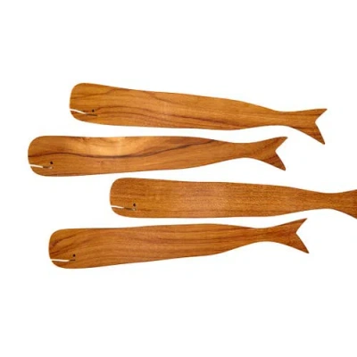 Be Home Teak Whale Spreaders In Brown