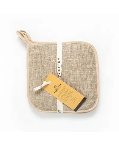 Be Home Thieffry Belgian Linen Potholder In Brown