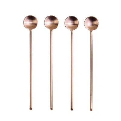Be Home Thin Rose Long Spoon In Gold