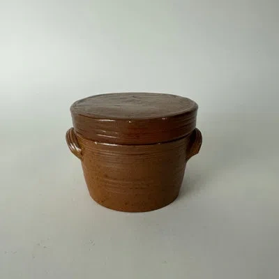 Be Home Vintage French Stoneware Conical Butter Pot (0.25 L) Salt In Brown
