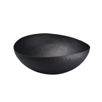 Be Home Wallis Aluminum Bowl, Extra Large In Black