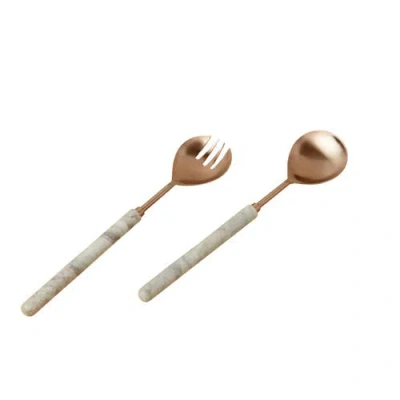 Be Home Waterfall Marble Serving Set In White
