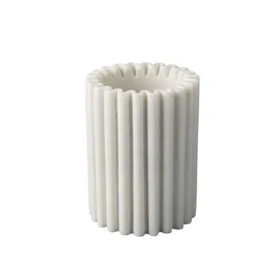 Be Home Waterloo Marble Bottle Holder In White
