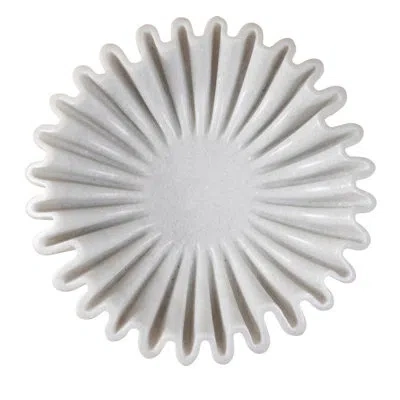 Be Home Waterloo Marble Bowl, Medium In White