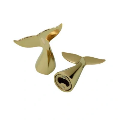 Be Home Whale' Tail Bottle Opener In Gold