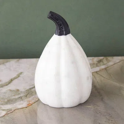 Be Home White Marble Pumpkin