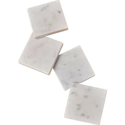 Be Home White Marble Square Coasters