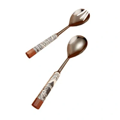 Be Home Zebra Serving Set In Brown