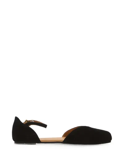 Be Lenka Buckle-fastening Ankle-strap Ballet Flats In Black