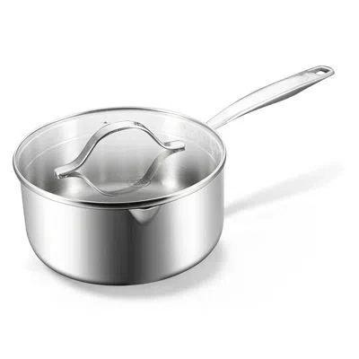 Be Living Essential Series - 3 Qt / 8" / 20 Cm Sauce Pan With Lid - Triply Stainless Steel