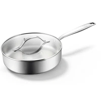 Be Living Essential Series - 3 Qt  / 9.5" / 24 Cm Saute Pan With Lid - Triply Stainless Steel