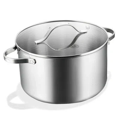 Be Living Essential Series - 8 Qt / 26 Cm Stock Pot With Lid - Triply Stainless Steel