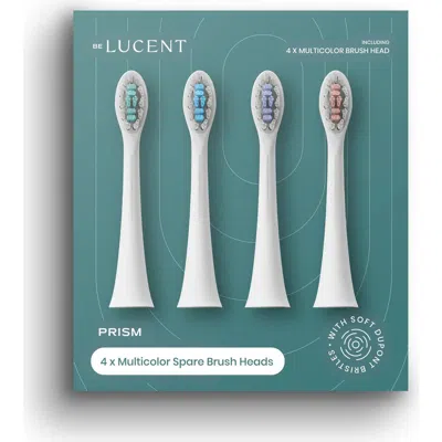 Be Lucent Prism Sonic Toothbrush Heads, 4 Pack In White