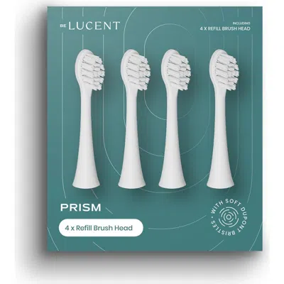 Be Lucent Prism Sonic Toothbrush Heads, 4 Pack In White
