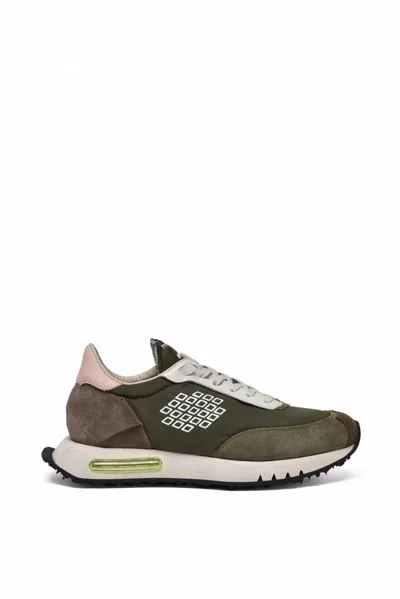 Be Positive Leather/polyester Sneakers - Military Green In Multi
