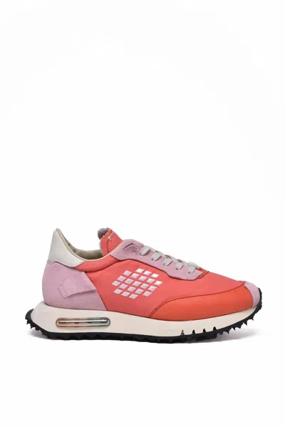 Be Positive Leather/polyester Sneakers - Red In Pink
