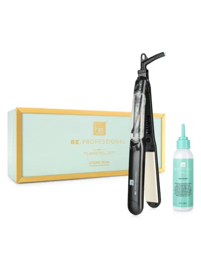 Be Professional Women's 1.25-inch Repairing Argan Oil Vapor Iron With Thermolon Technology In Blue