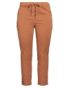 Be-y-e Be Your Essence Woman Pants Brown Size Xl Cotton, Elastane In Brown