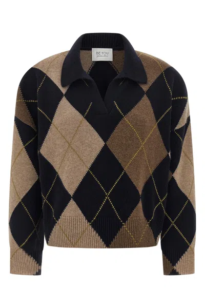 Be You Argyle Sweater In Multi