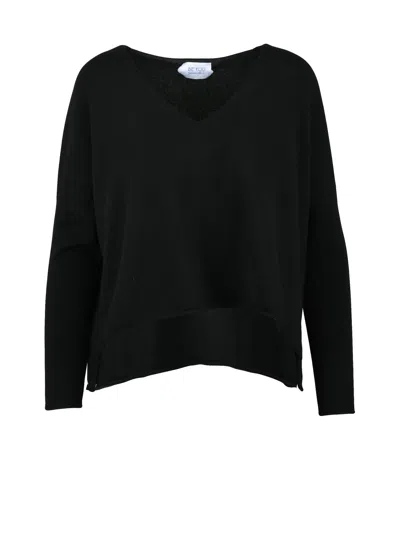 Be You Black V-neck Cashmere Sweater