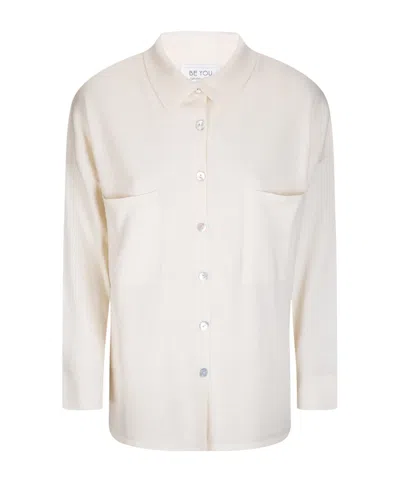 Be You Pocket Collared Shirt In Neutral