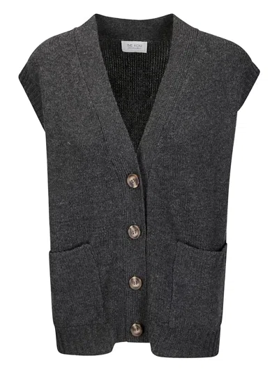 Be You Buttone- Pocket Gilet In Gray