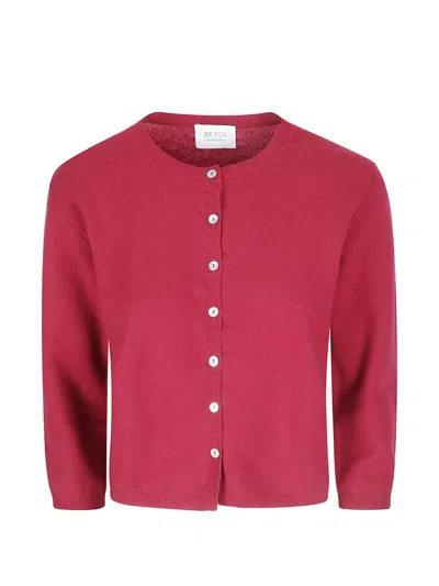 Be You Button-up Cashmere Cardigan In Red