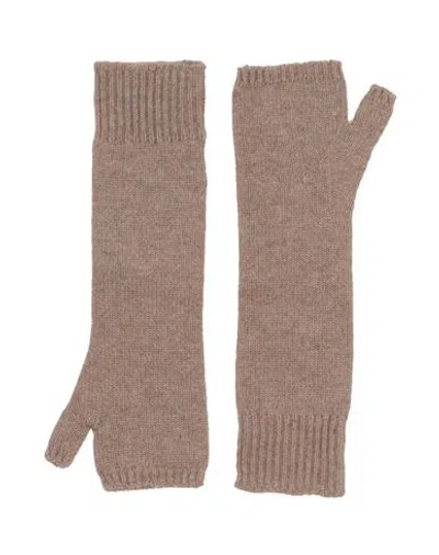 Be You By Geraldine Alasio Man Gloves Khaki Size Onesize Cashmere In Brown
