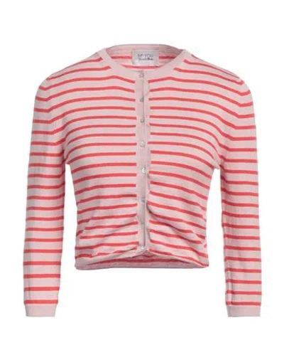 Be You By Geraldine Alasio Woman Cardigan Antique Rose Size M Cotton, Cashmere In Pink