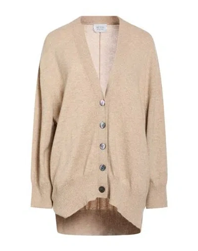 Be You By Geraldine Alasio Woman Cardigan Beige Size M Cashmere In Neutral