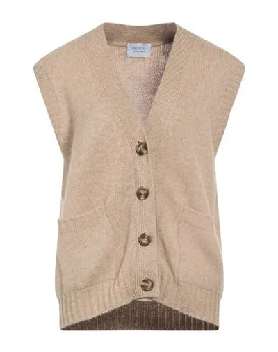 Be You By Geraldine Alasio Woman Cardigan Beige Size S Cashmere In Brown