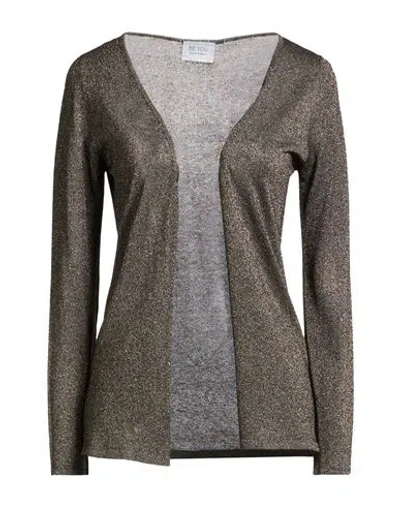 Be You By Geraldine Alasio Woman Cardigan Black Size M Viscose, Polyamide, Polyester