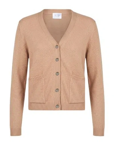 Be You By Geraldine Alasio Woman Cardigan Camel Size S Cashmere In Beige