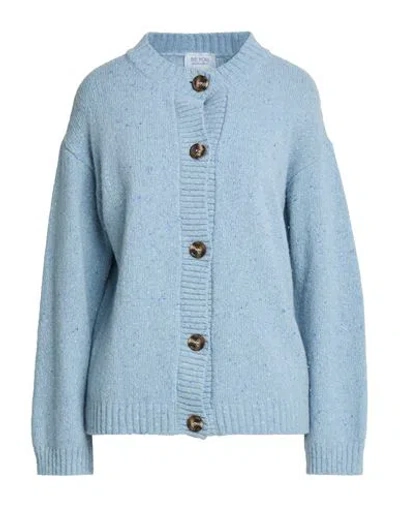 Be You By Geraldine Alasio Woman Cardigan Light Blue Size Xl Wool, Cashmere