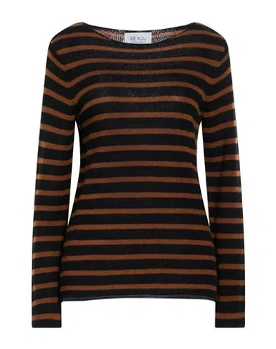 Be You By Geraldine Alasio Woman Sweater Black Size M Cashmere In Multi